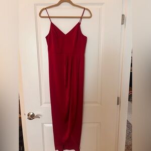 Express Red Spaghetti Strap Maxi Dress
